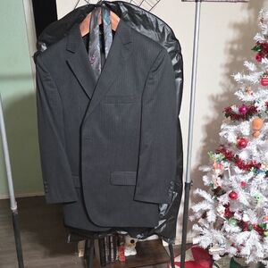 Pronto Uomo Dark Gray Pinstripe Suit